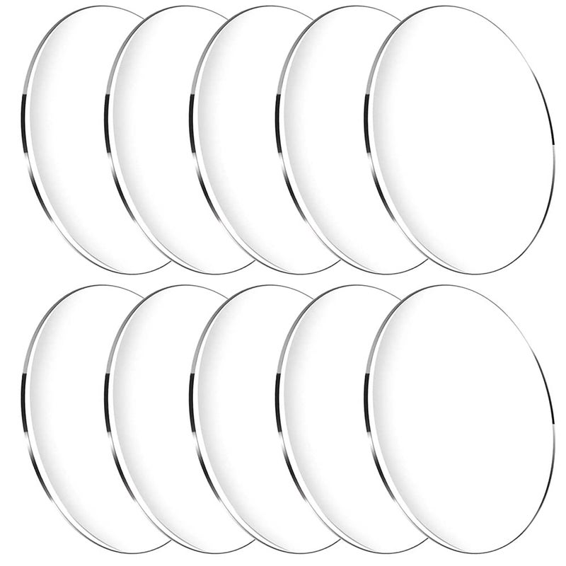 HYNNIO 10 Pieces Clear Circle Acrylic Sheet, 1/8 "" Thickness, 5 Inch Plexiglass Circle Acrylic Disc Transparent Round Acrylic Blank Sign for Name Cards, Cricut Cutting, Painting and DIY Projects - Image 1